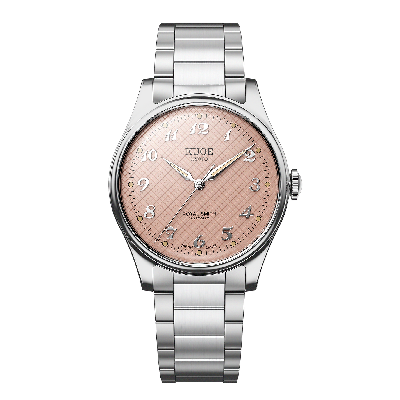 ROYAL SMITH 90-006 Breguet Numerals Silver Case Pink Dial