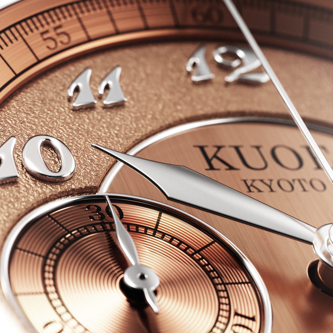 ROYAL SMITH 90-012 Automatic Chronograph, Salmon Pink with Breguet Numerals