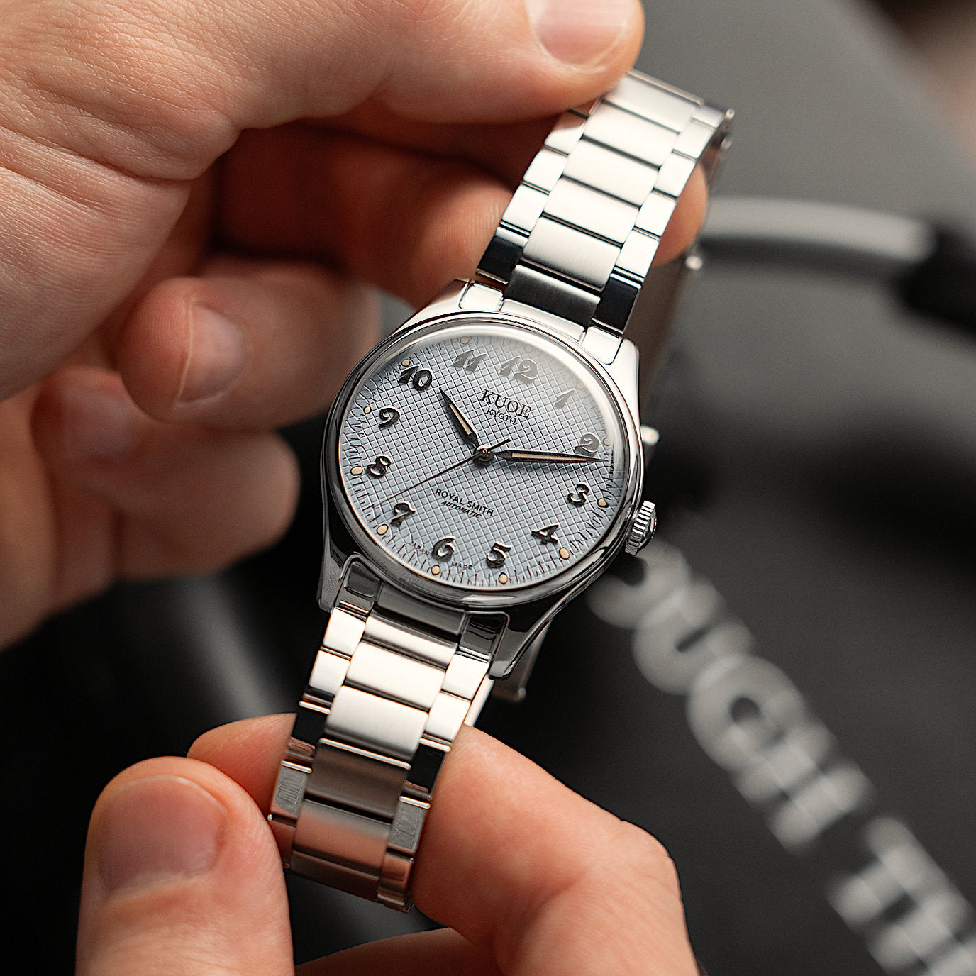 ROYAL SMITH 90-006 Breguet Numerals Silver Case Blue Dial