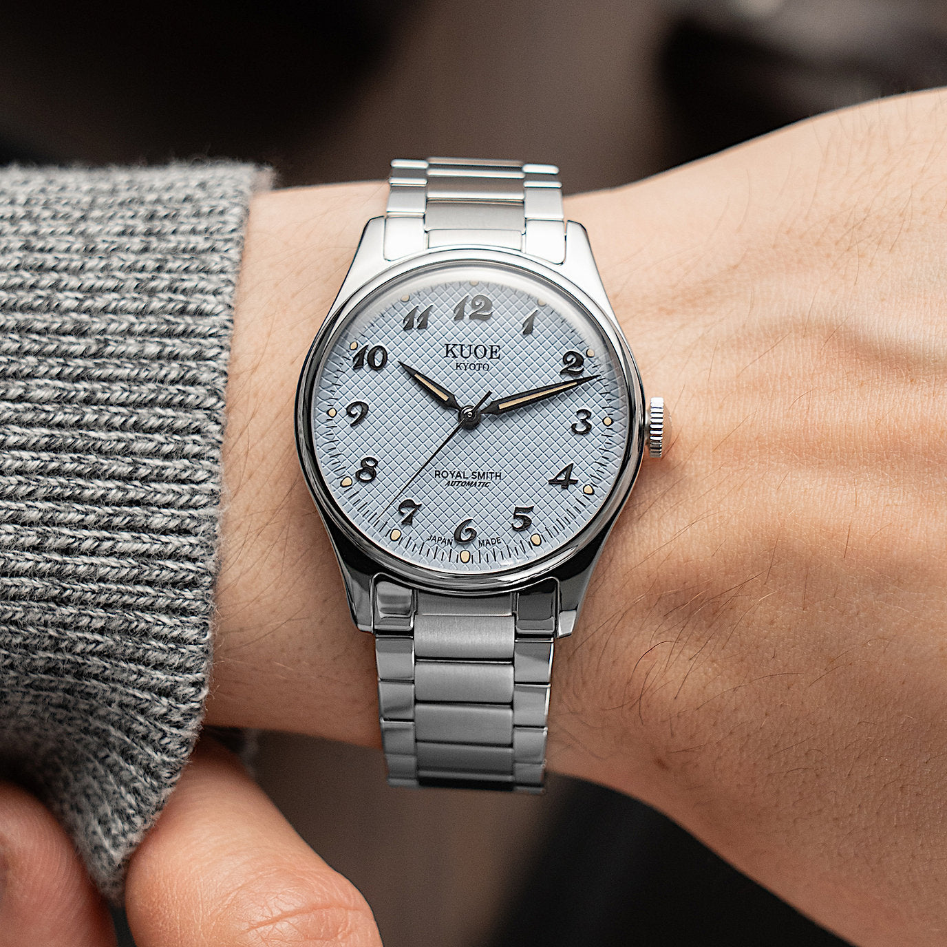 ROYAL SMITH 90-006 Breguet Numerals Silver Case Blue Dial