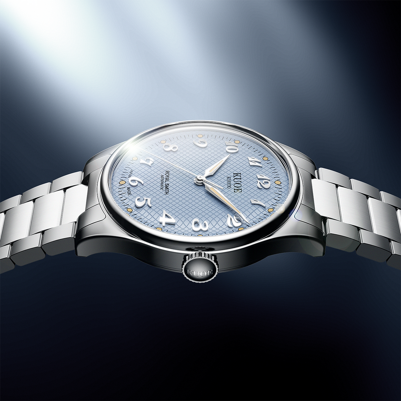 ROYAL SMITH 90-006 Breguet Numerals Silver Case Blue Dial