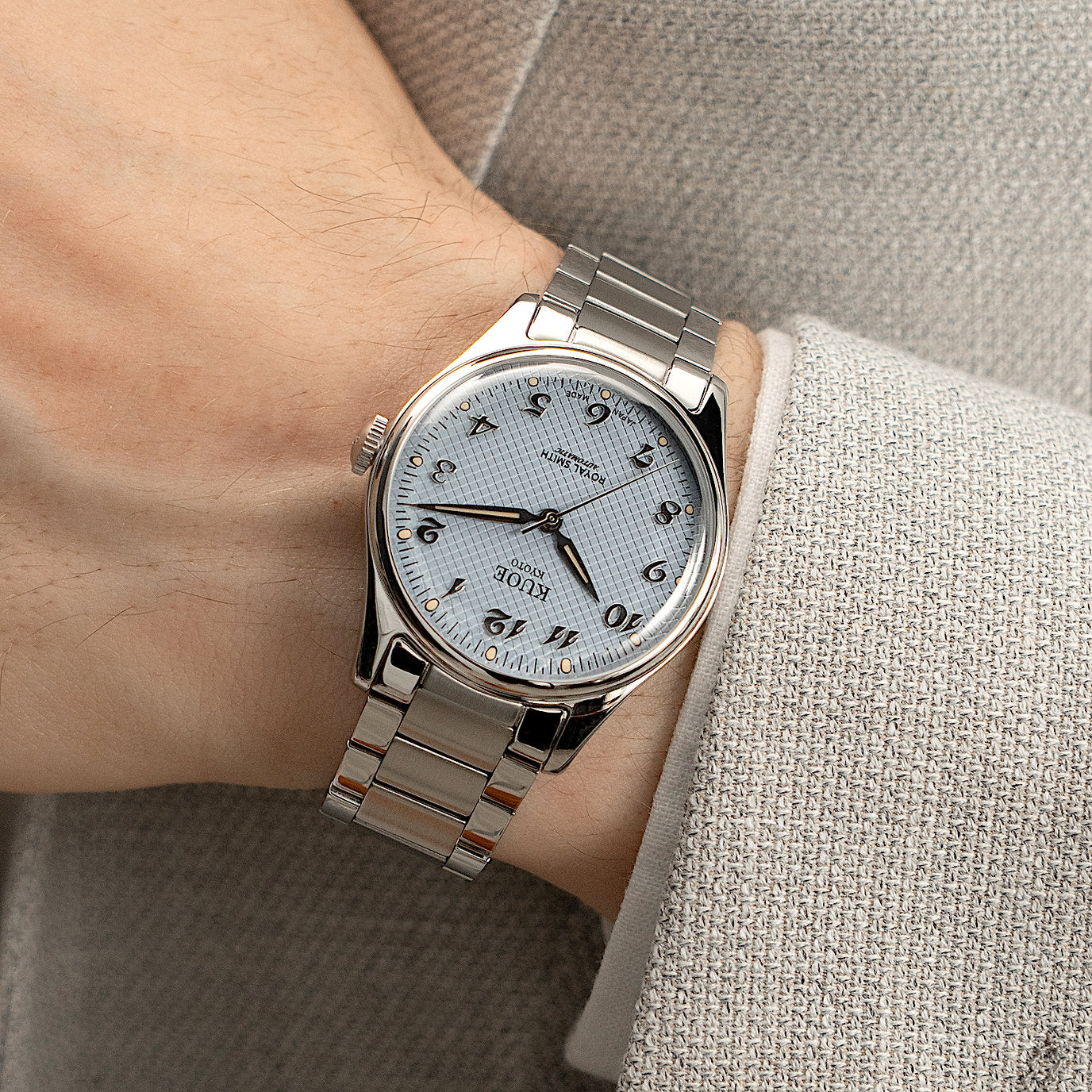 ROYAL SMITH 90-006 Breguet Numerals Silver Case Blue Dial