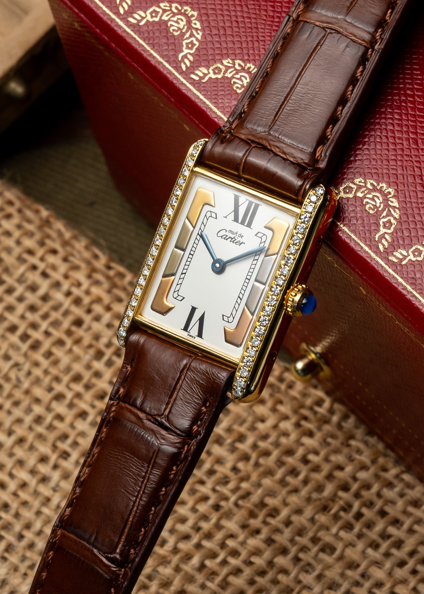 Cartier Tank Vermeil Trinity Dial