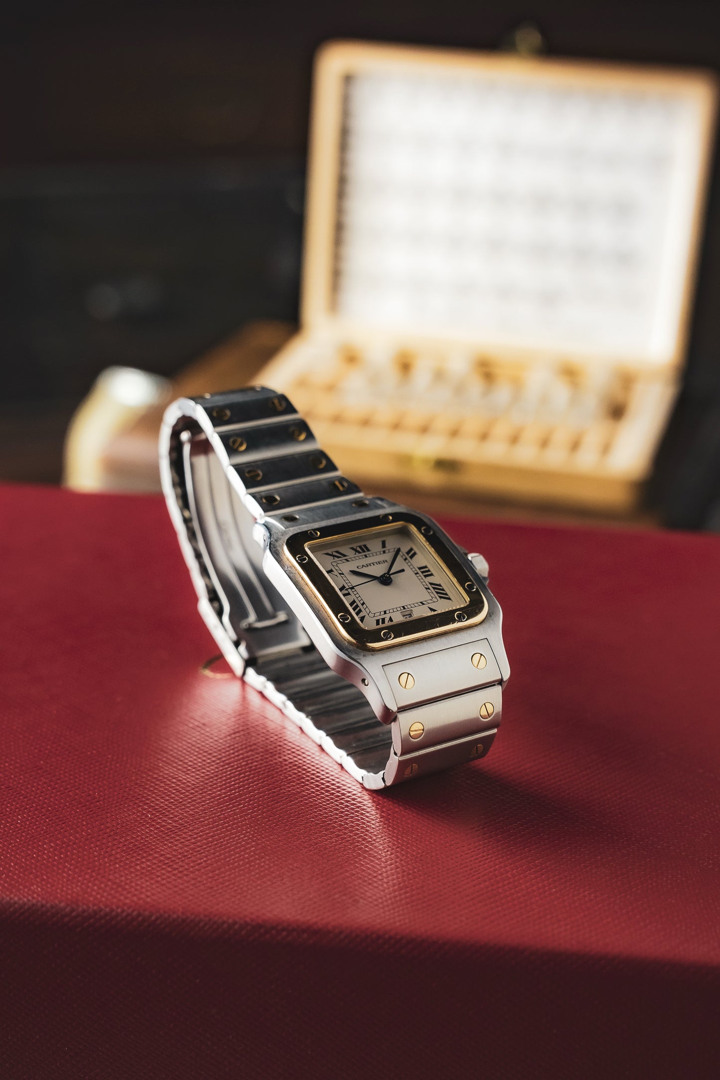 Cartier Santos Galbée médio aço/ouro