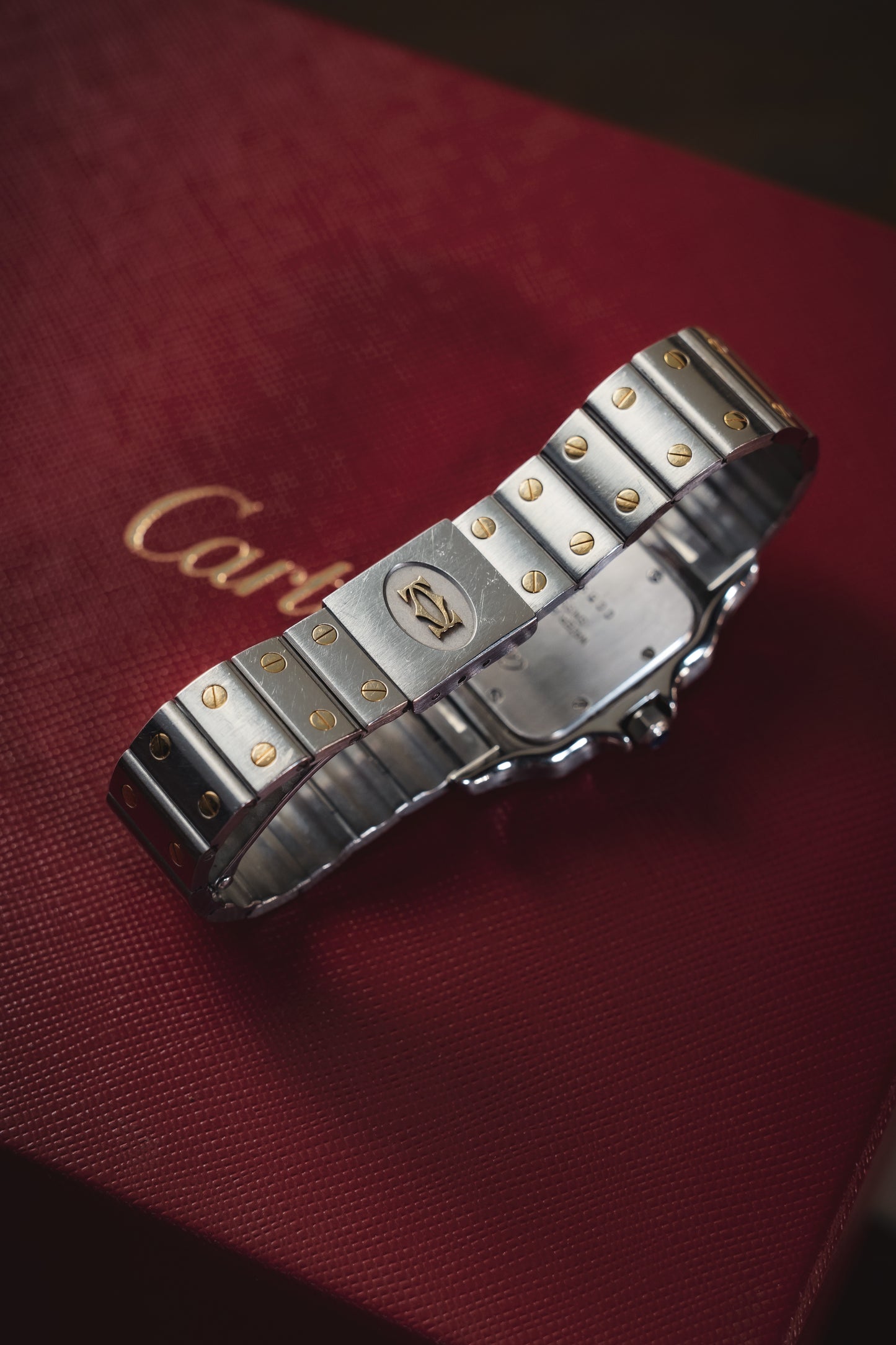 Cartier Santos Galbée médio aço/ouro