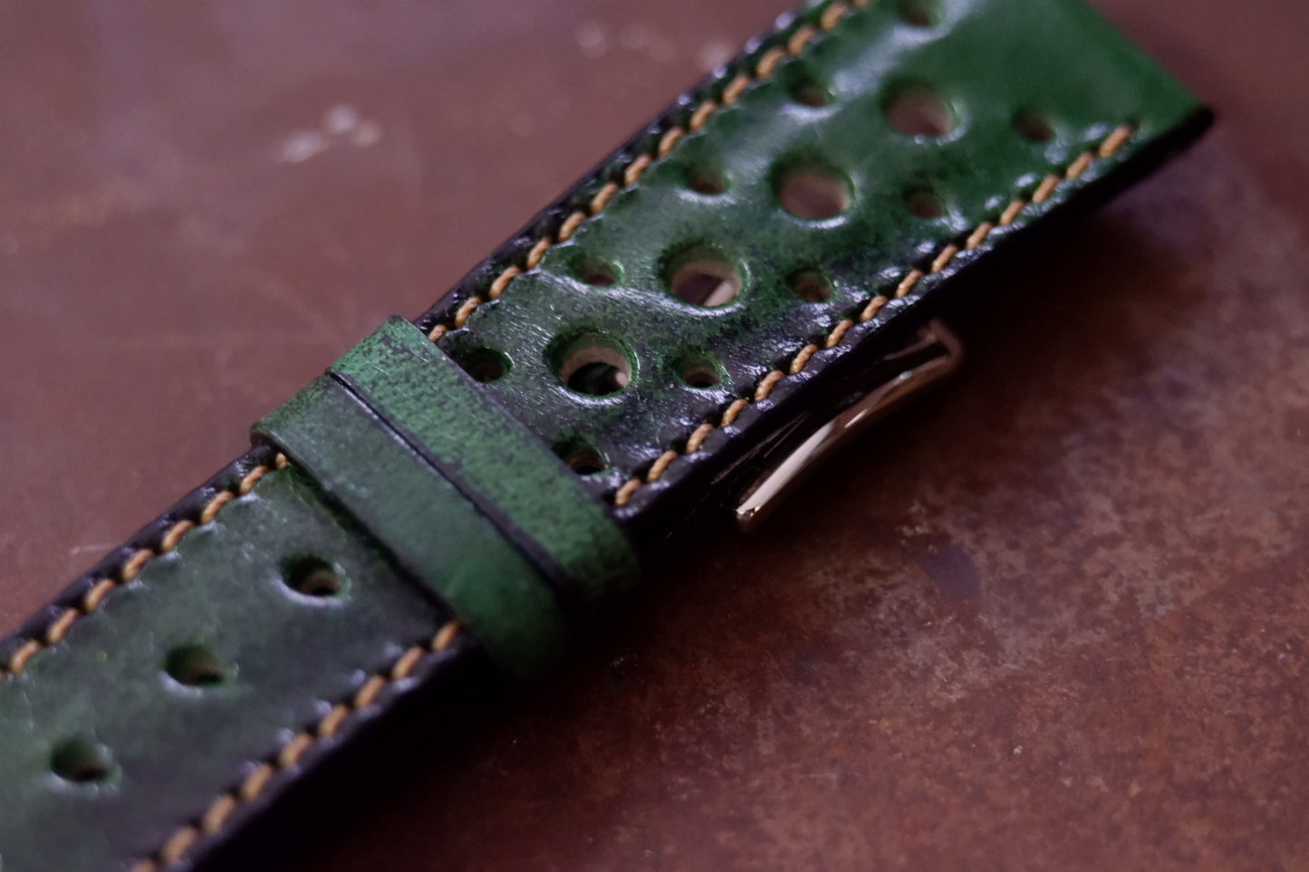 Aged Racing Green Rally Strap
