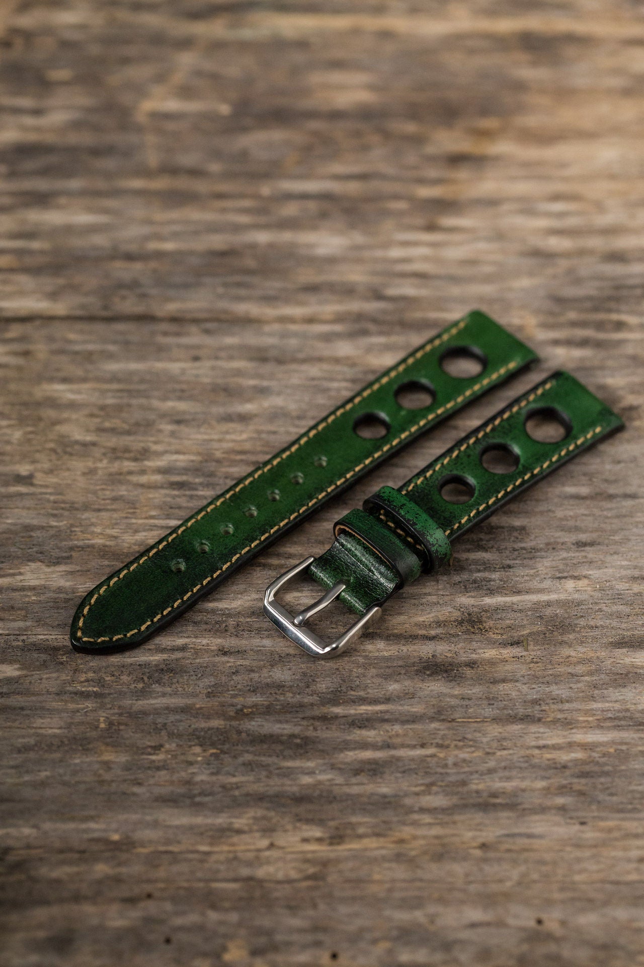 Racing Green Big Holes Rally Strap