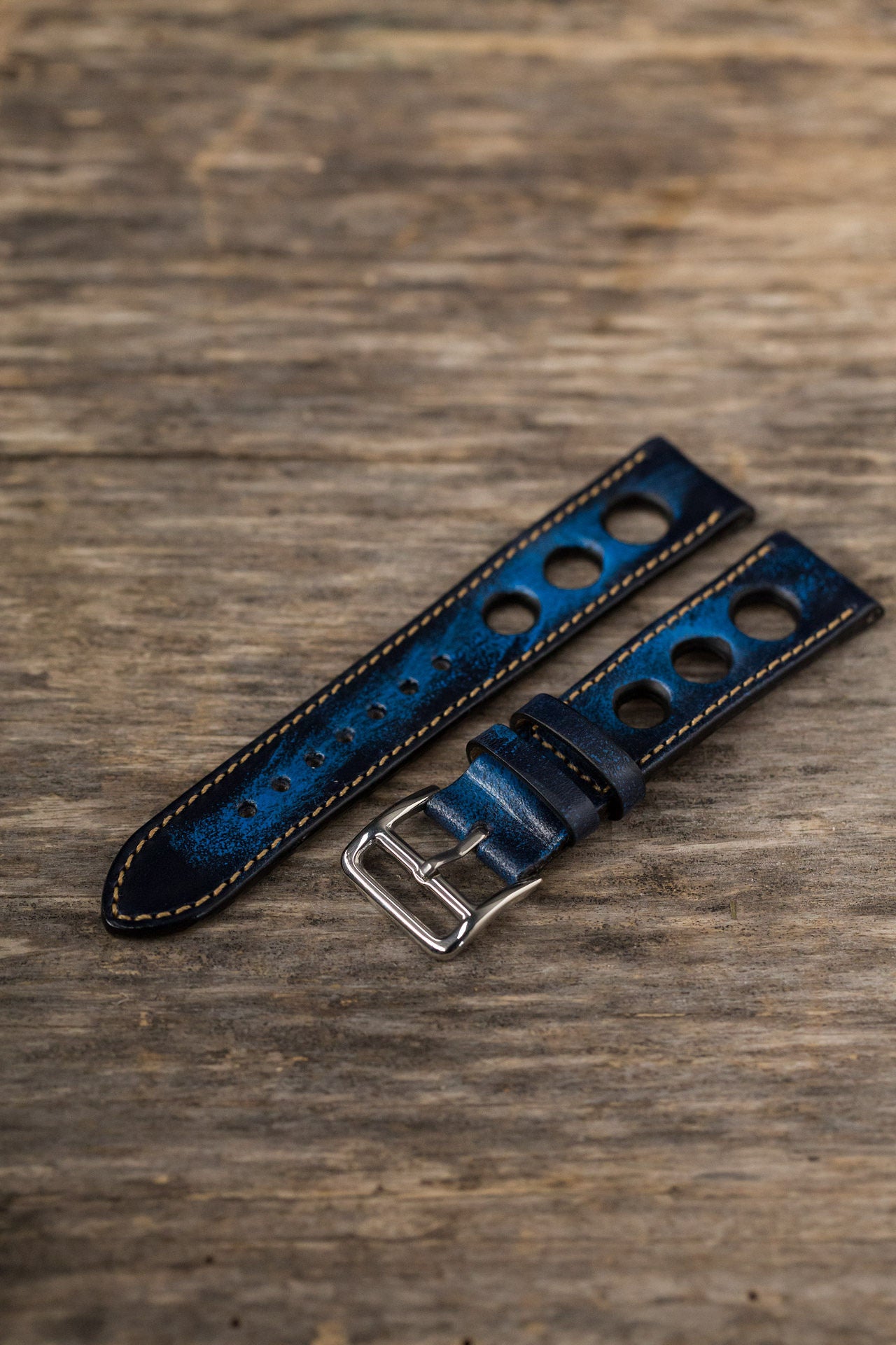 Denim Blue Big Holes Rally Strap