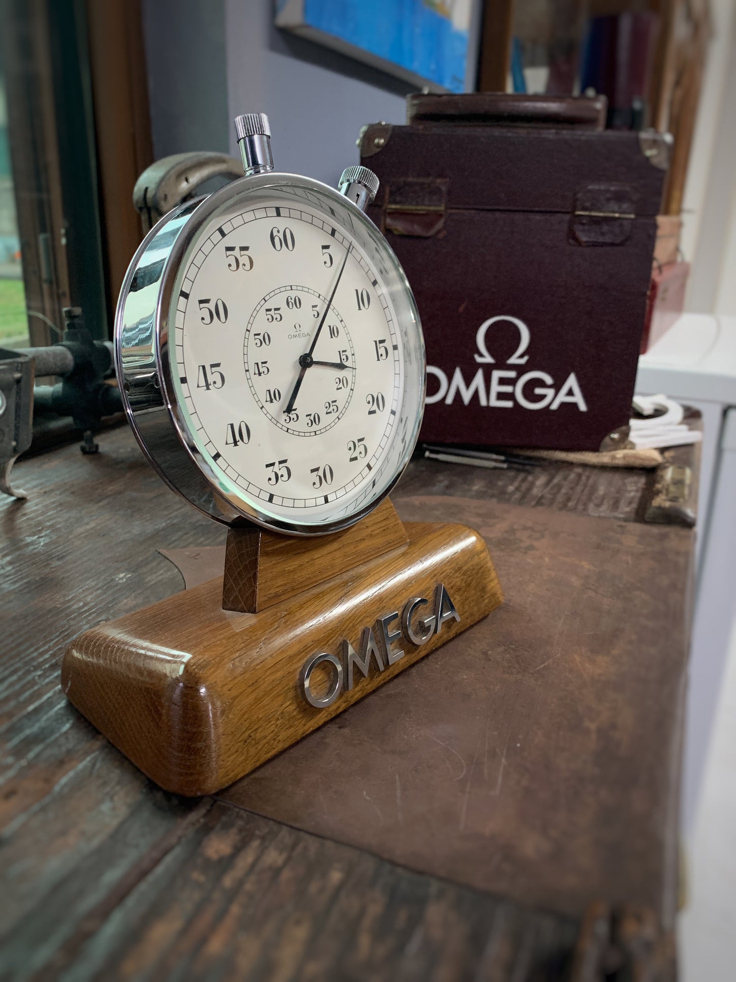 Omega Stopwatch - Display for retailers with original case