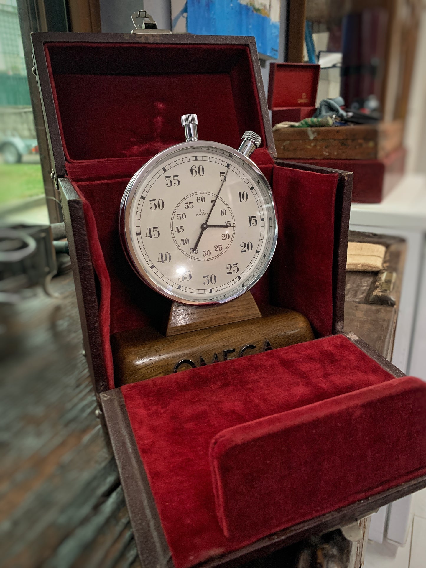 Omega Stopwatch - Display for retailers with original case
