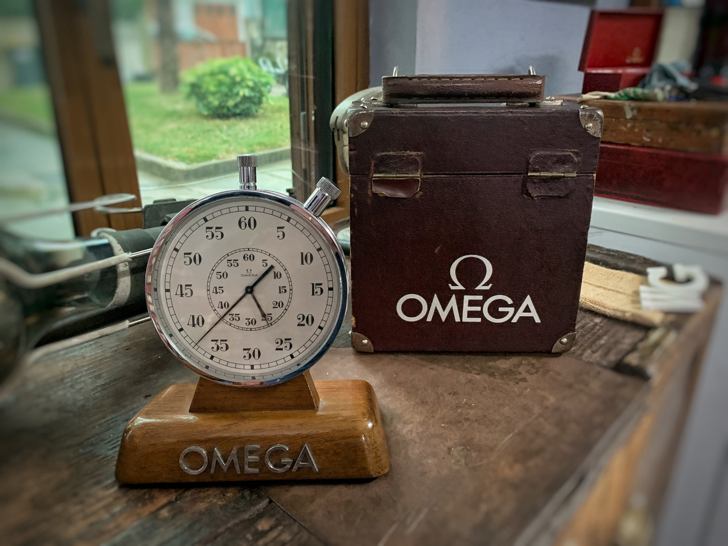 Omega Stopwatch - Display for retailers with original case