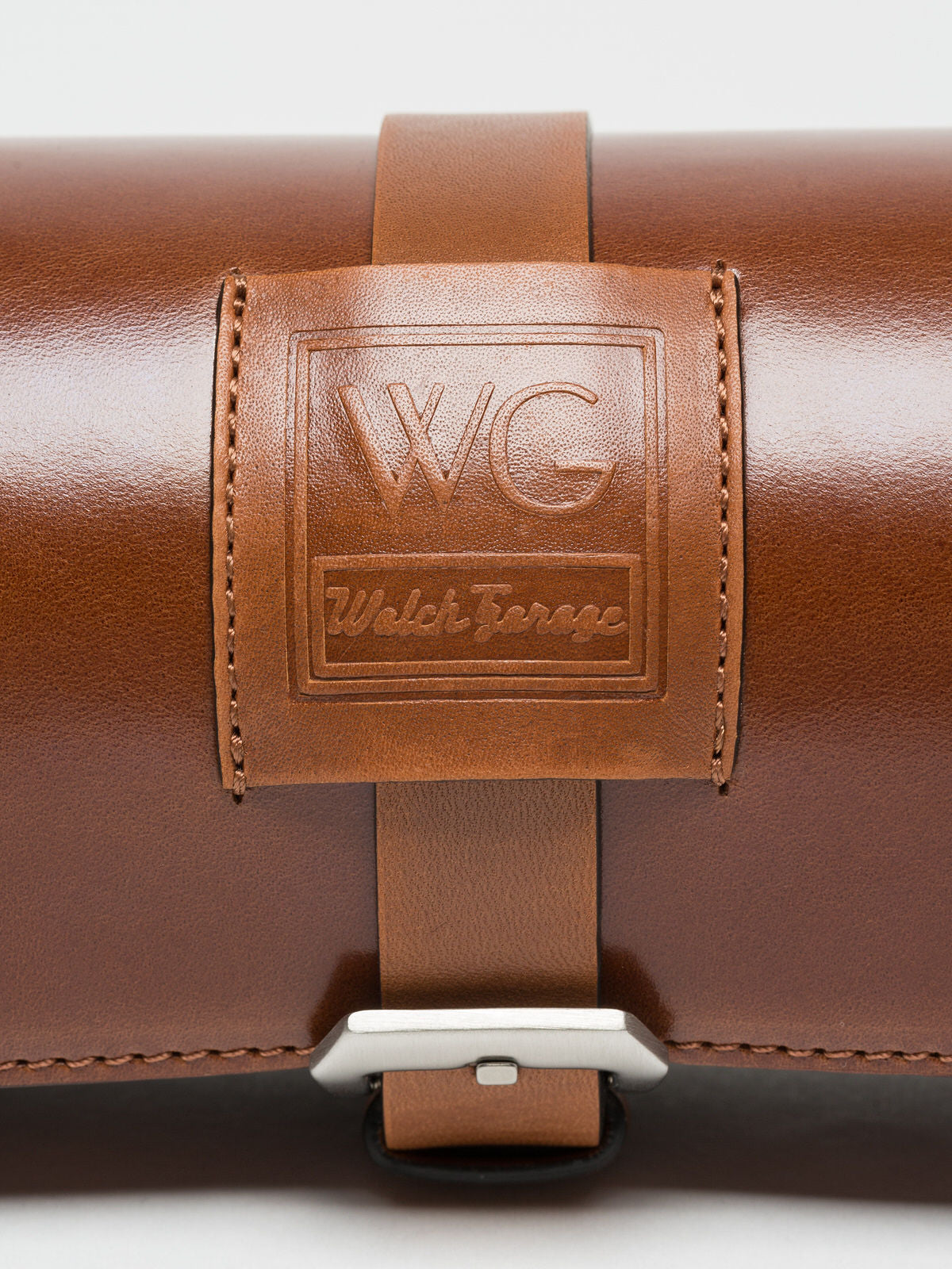 Premium Watch Roll in Caramel Brown Leather