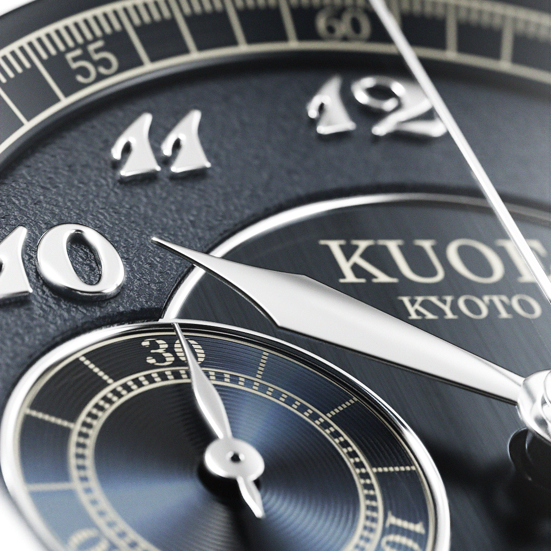 ROYAL SMITH 90-012 Automatic Chronograph, Navy with Stick Indexes