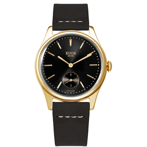 OLD SMITH 90-001 Black dial with Suede Black Leather Strap