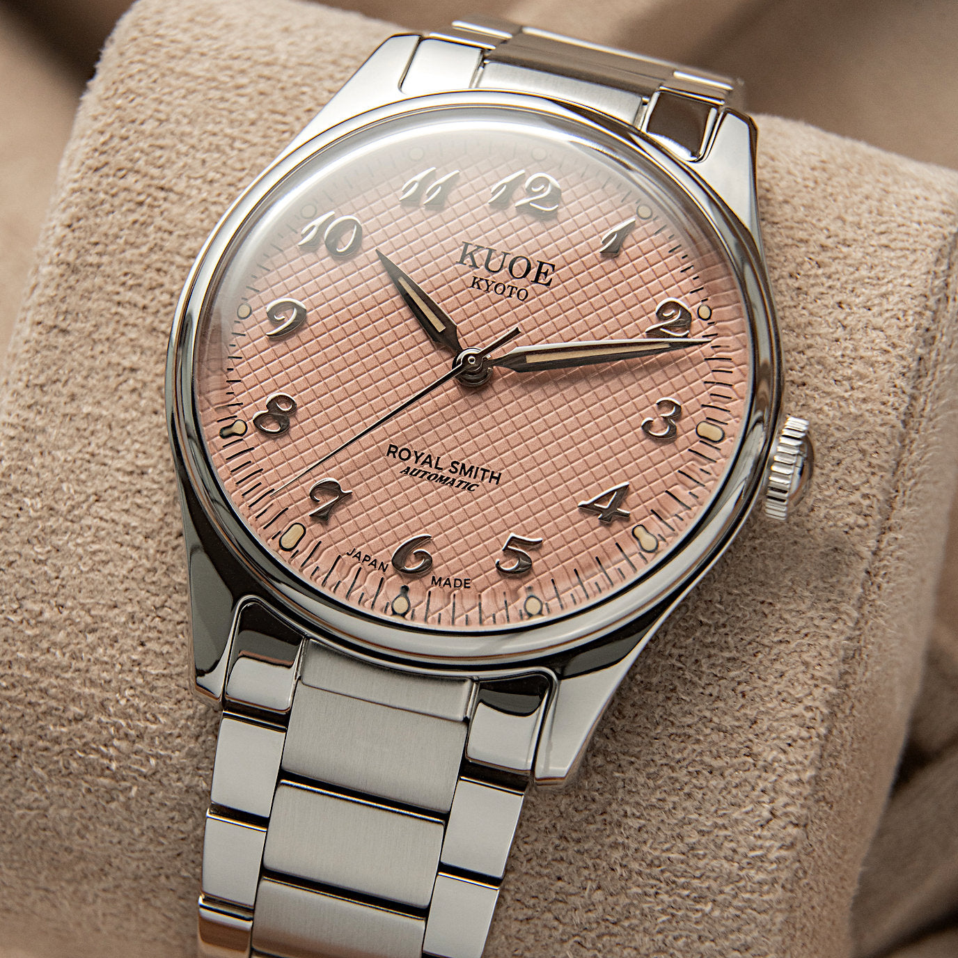 ROYAL SMITH 90-006 Breguet Numerals Silver Case Pink Dial