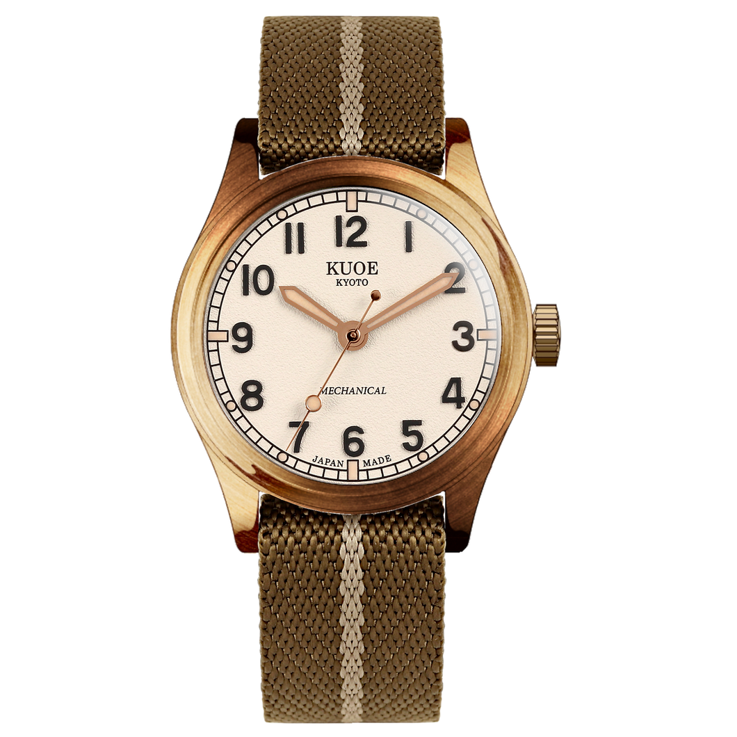 OLD SMITH 90-002 38mm Version Bronze Case Ivory Dial