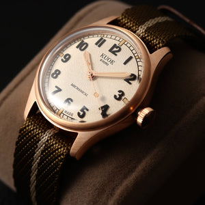 OLD SMITH 90-002 38mm Version Bronze Case Ivory Dial