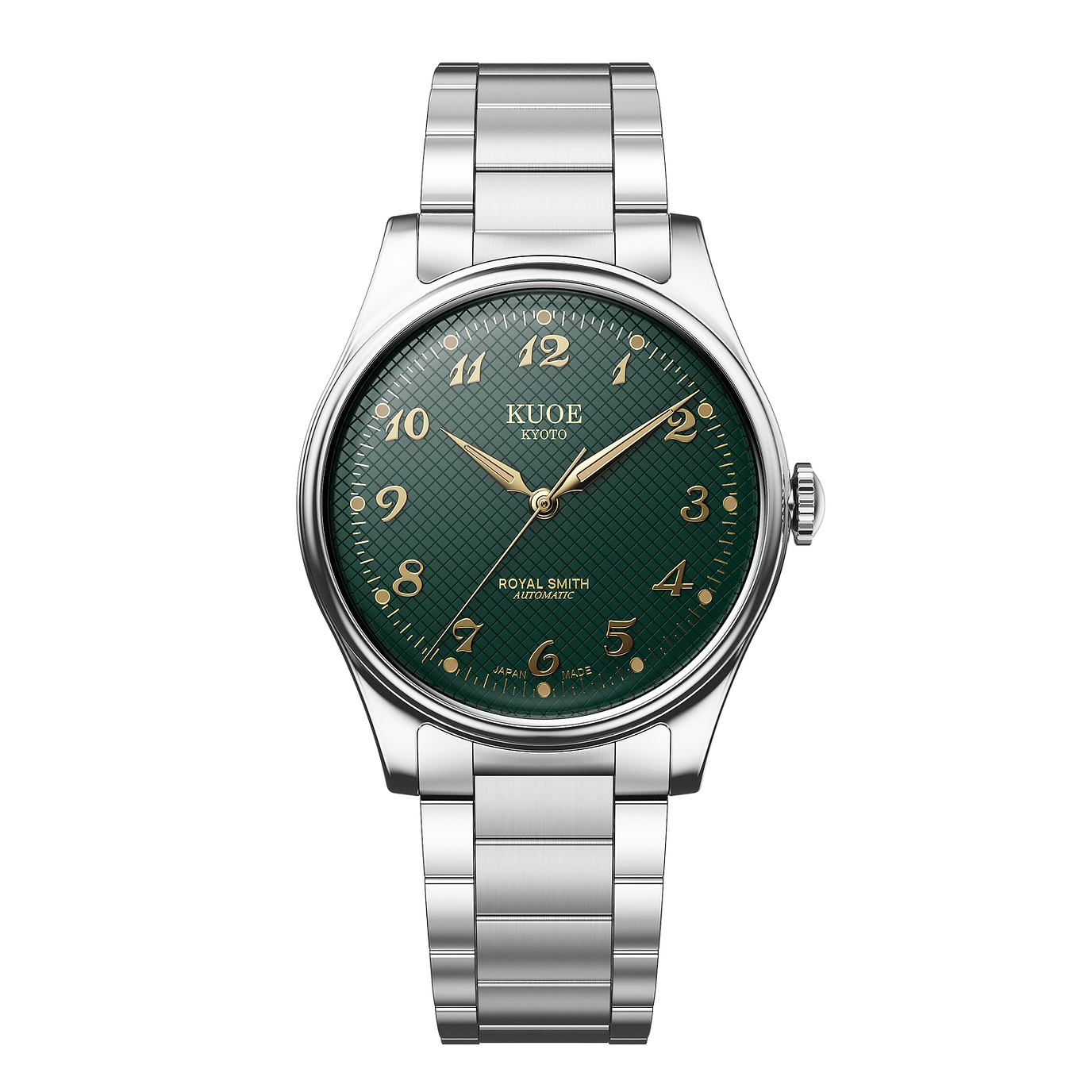 ROYAL SMITH 90-006 Breguet Numerals Silver Case Green Dial