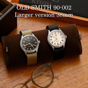 OLD SMITH 90-002 Large - 38mm Automatic No-Date Black Dial