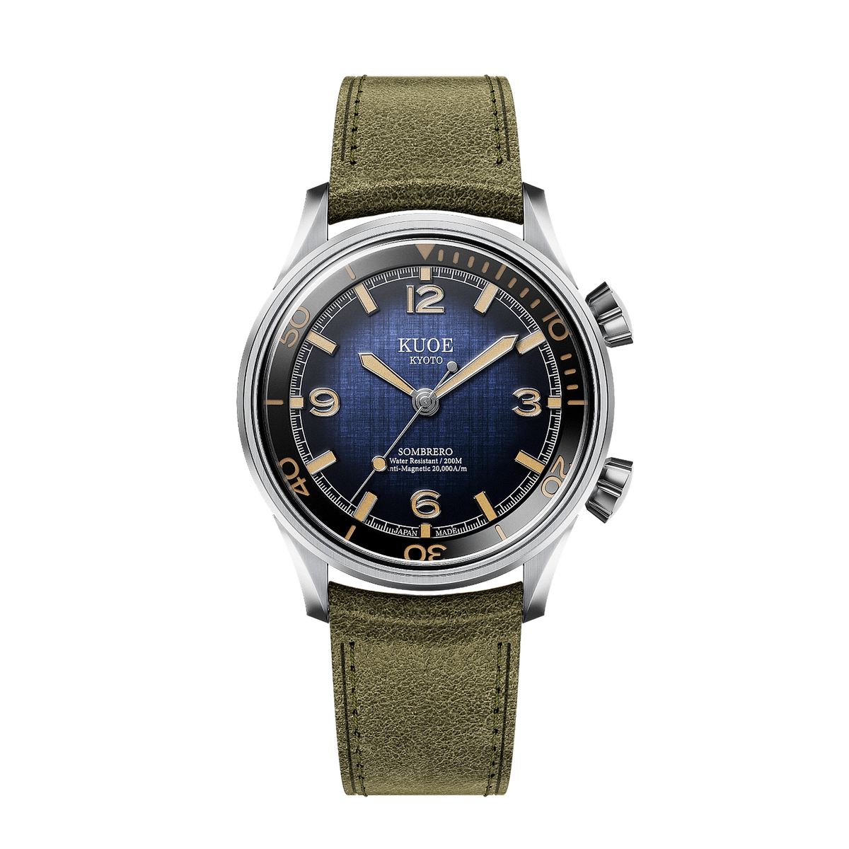 SOMBRERO 90-011, Gradient Navy, Linen Textured Dial