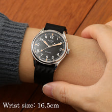 OLD SMITH 90-002 Large - 38mm Automatic No-Date Black Dial