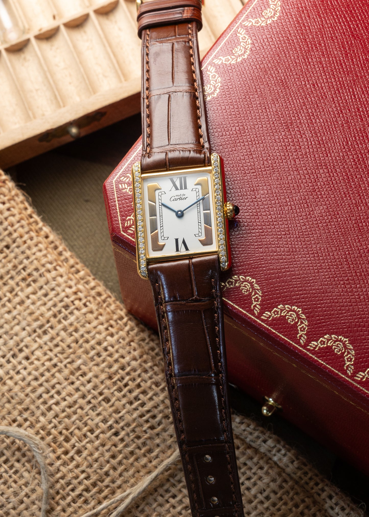 Cartier Tank Vermeil Trinity Dial