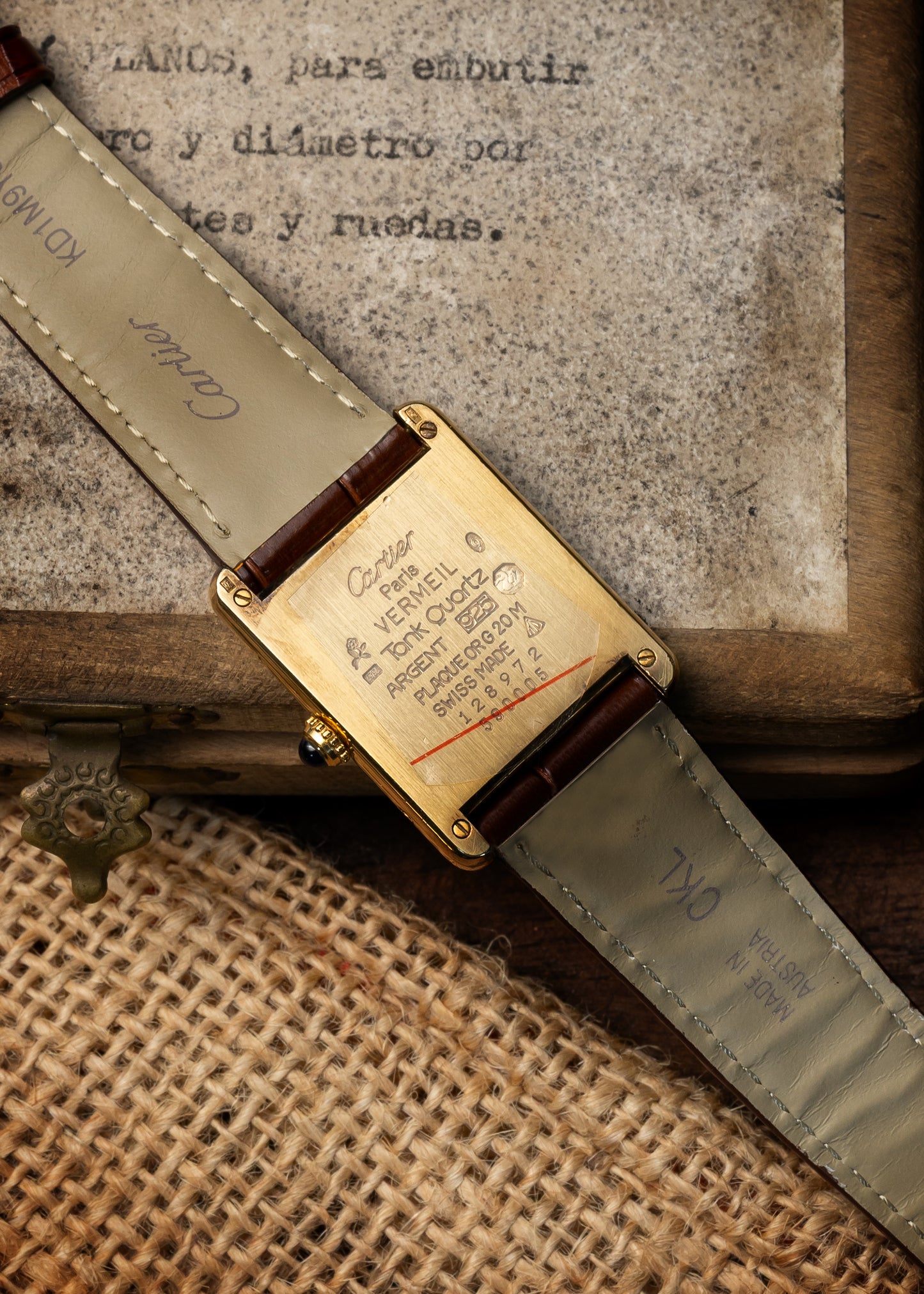 Cartier Tank Vermeil Trinity Dial