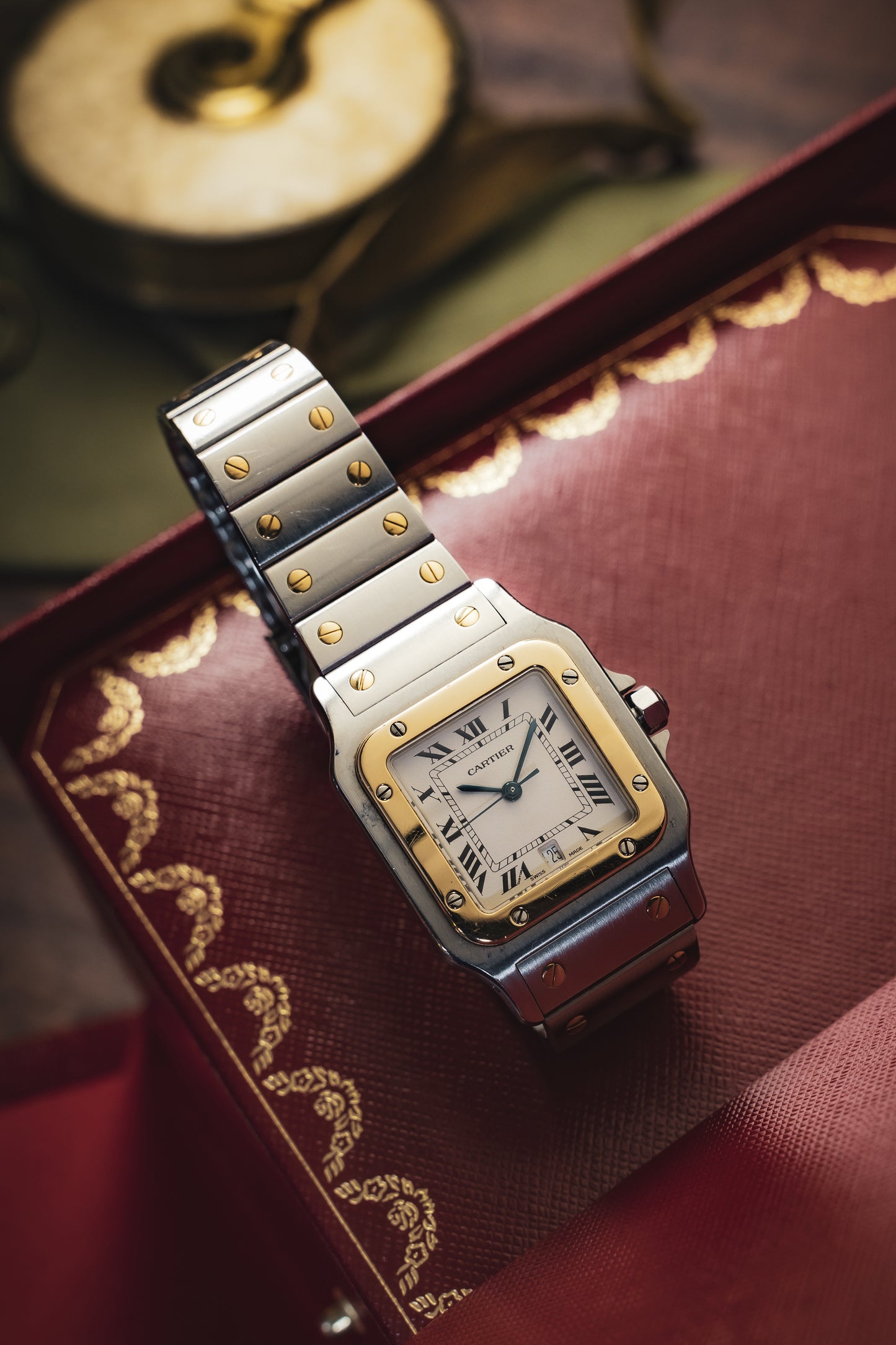 Cartier Santos Galbée médio aço/ouro