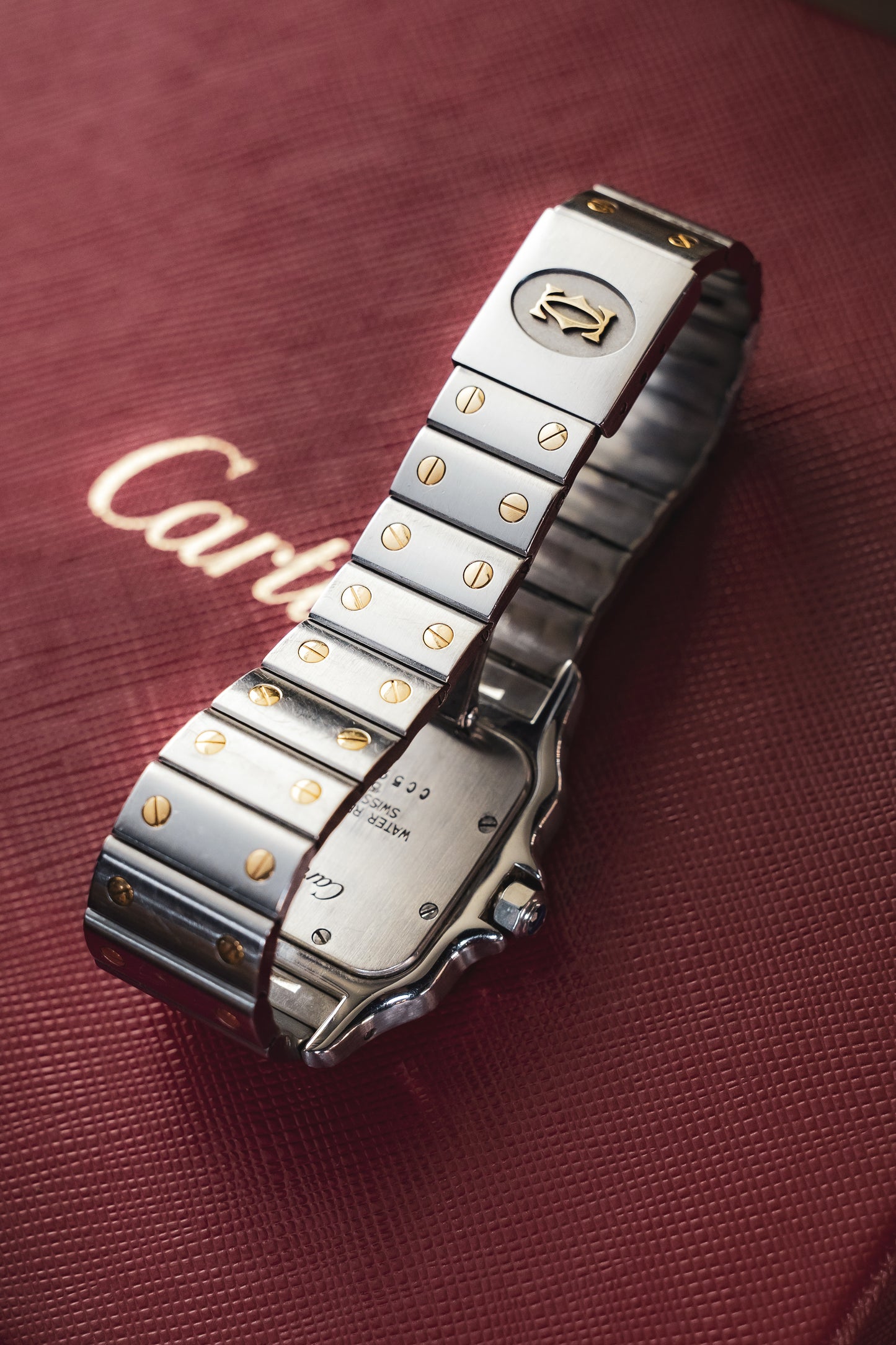 Cartier Santos Galbée médio aço/ouro