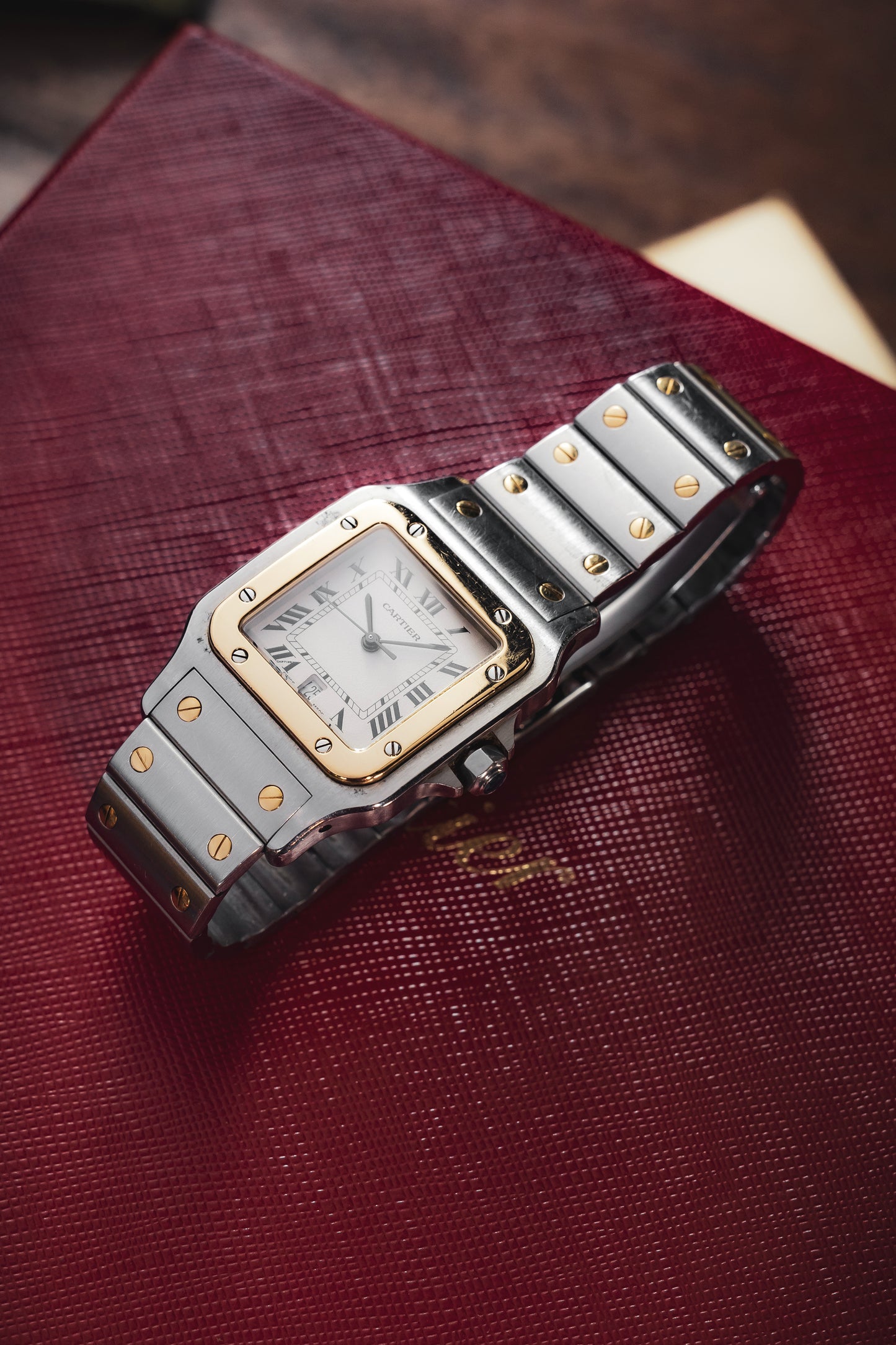 Cartier Santos Galbée médio aço/ouro