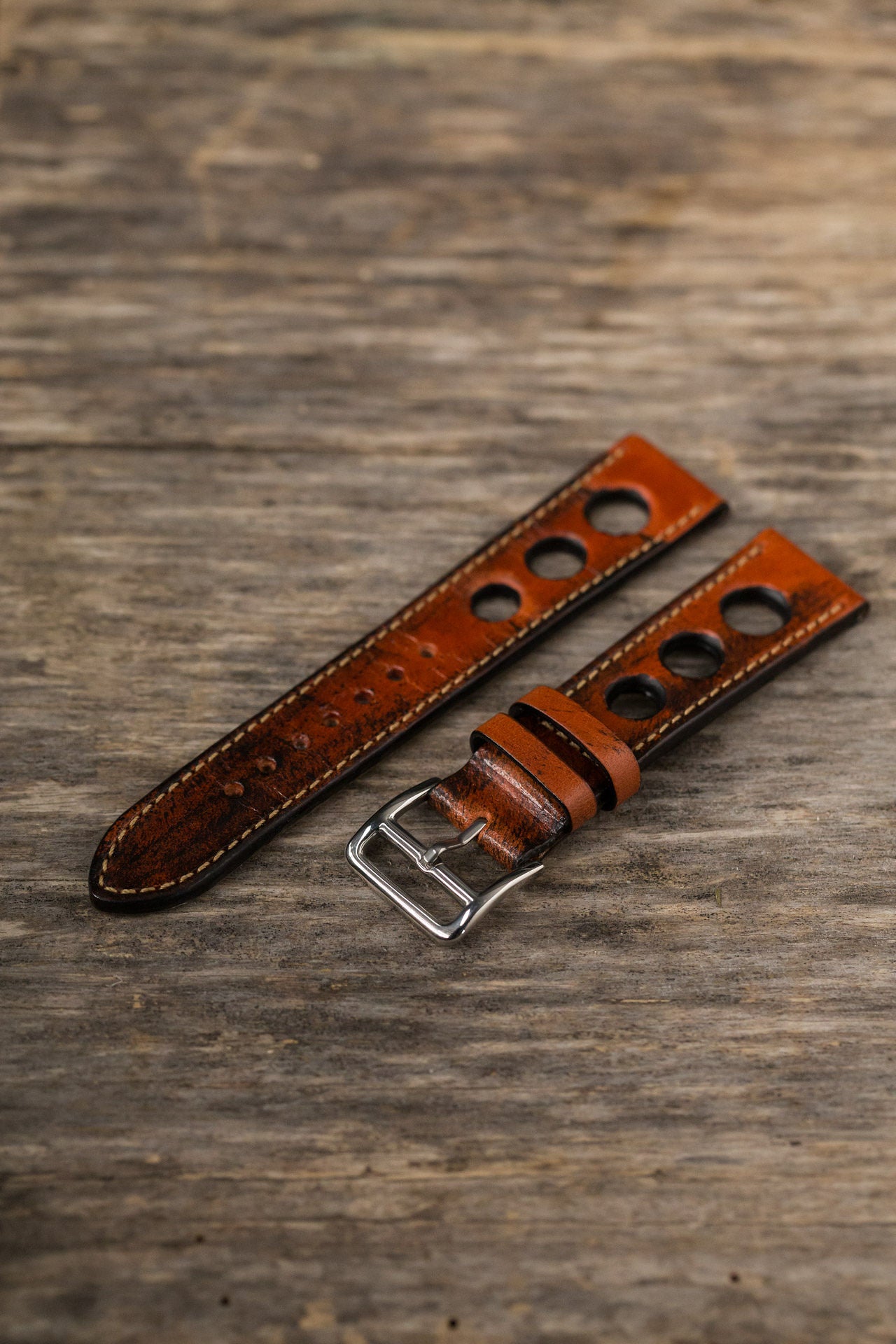 Terracota Brown Big Holes Rally Strap
