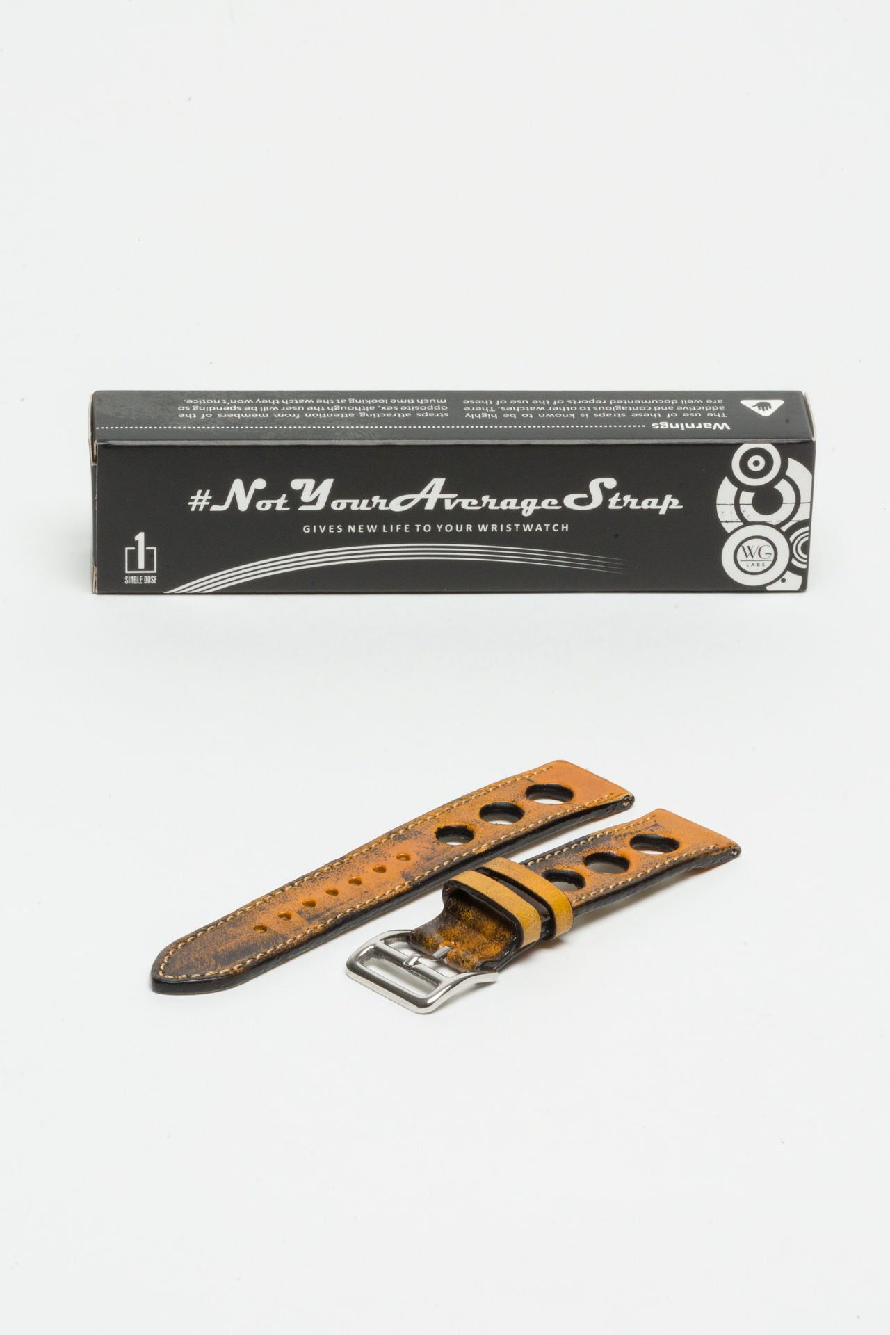 Giallo Yellow Big Holes Rally Strap