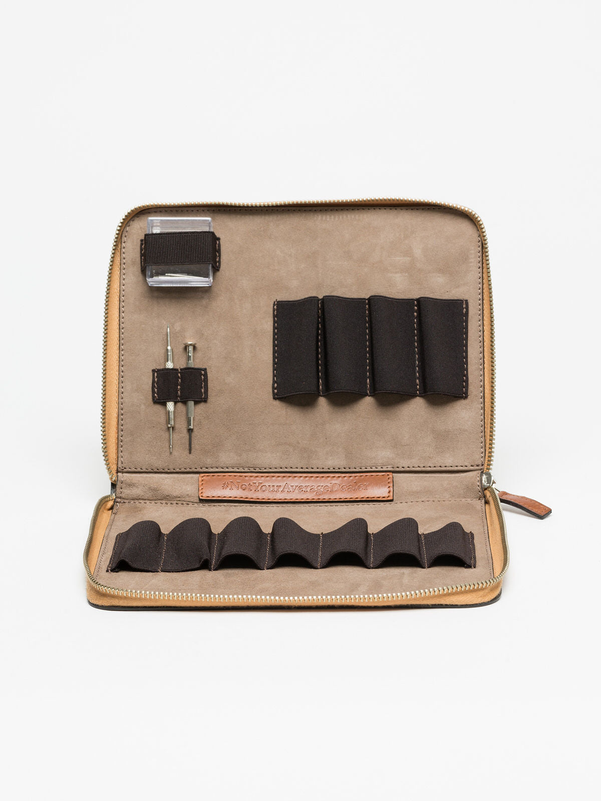 Watch Strap case in Caramel Brown Leather