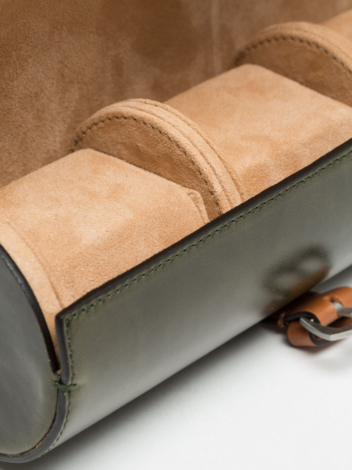 Premium Watch Roll in Royal Green Leather