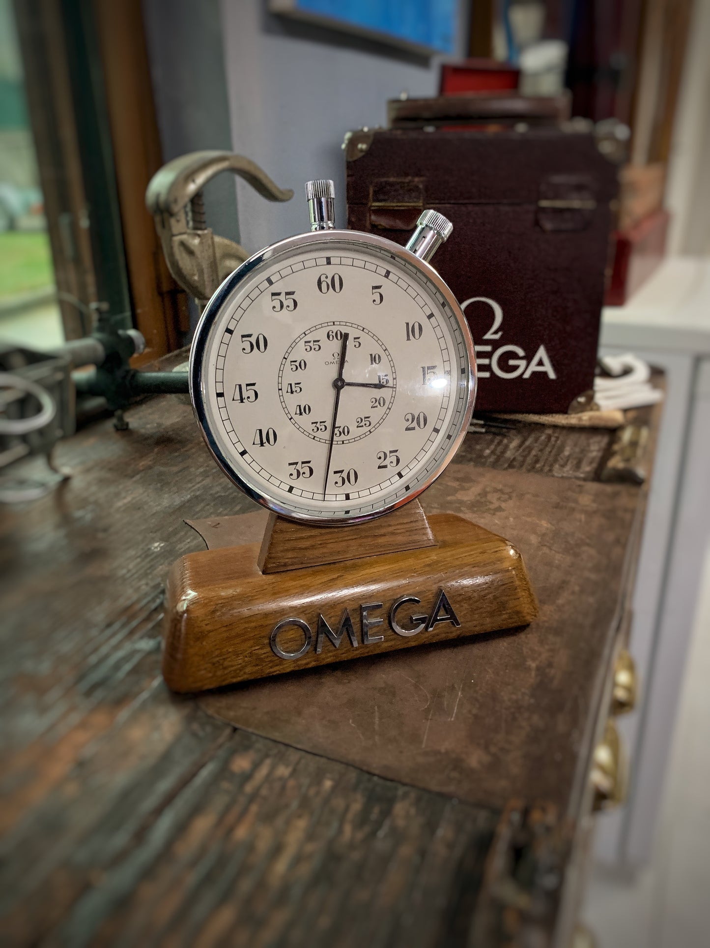 Omega Stopwatch - Display for retailers with original case