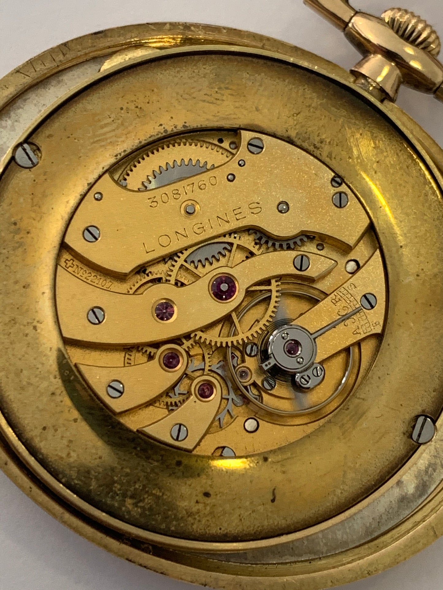 1914 Longines Art Deco style pocket watch